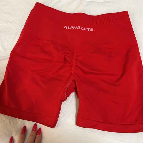 Red alphalete amplify shorts size small - Picture 2 of 3